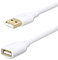 Fasgear USB 2.0-Verlängerungskabel 1,8m- EIN Stecker auf eine Buchse zum Laden und Synchronisieren des USB-Verlängerungskabel-Weiß