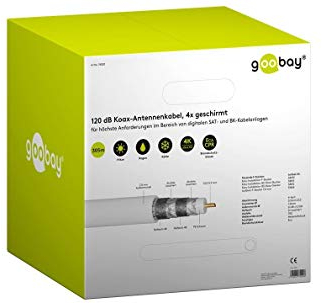 Goobay 74020 SAT Koaxialkabel Satellitenkabel 120 dB / Antennenkabel 305m / 4fach geschirmt / Kabelfernsehen HDTV - DVB-T - DVB-S Fernsehkabel / CCS Koax SAT Kabel / Weiß / 305m