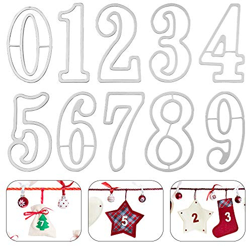 Zahlen Stanzformen Stanzschablonen Metall Prägeschablonen Zahlenstanzschablone Schablonen Stanzformen für DIY CuttingEinladung-Karten,Scrapbooking Album,Papier Karten