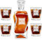 Maverton Whiskey Karaffe + 4 / 6er Whiskygläser Set mit Gravur - 700ml Whisky Dekanter - Weihnachtsgeschenke - Geschenk zum Geburtstag für Männer - Initialien