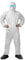1x Medizinische Coverall weiß Schutzanzug mit Kapuze Größe XL EN 14126 Kategorie 3 (Kat. III) Typ 5 (Type 5 5B) Typ 6 (Type 6 6B) antistatischer Schutzkleidung Infektionsschutz Overall 5 B