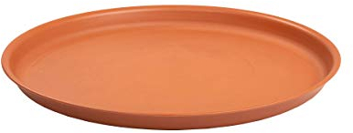 Muddy Hands Heavy Duty Terracotta Round Plastic Plant Pot Saucer Planter Water Drip Tray Base Plate (Made from 100% Recycled Plastic) (1, 34.5cm Overall - 28cm Base)