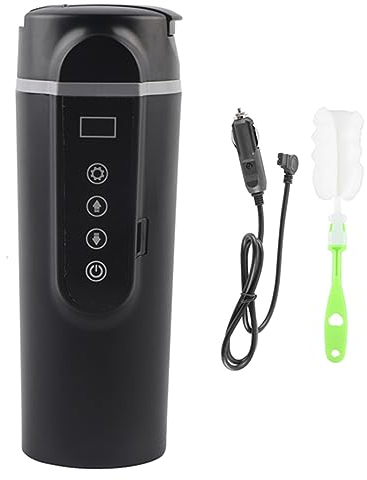 Tasse universelle de chauffage de l'eau de voiture LCD Affichage intelligent de la température de la bouteille chauffante 450 ml 12-24 V