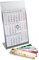 Tischkalender zum Aufstellen aus Edelstahl I Natur-Motive I für 2 Jahre 2025/2026 I 3-Monats-Kalender Block Magnet I mehrsprachig D/GB/F I Silber matt klein I tr083
