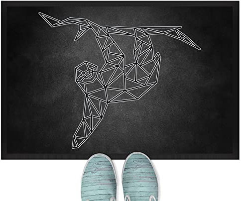 JUNIWORDS Fußmatte, Origami Faultier, 90 x 60 cm, mit Gummirand