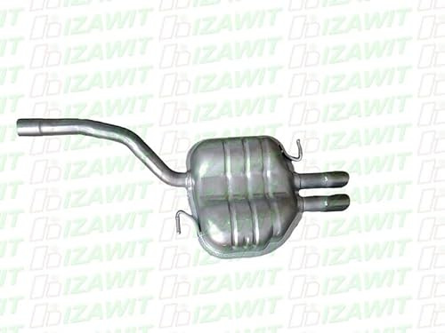 IZAWIT 23.163 Endschalldämpfer Hinten Kompatibel mit VW Passat Variant 3C5 3C0253609R 3C0253609DG