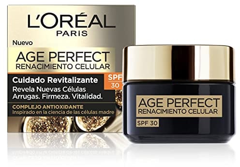L'Oréal Paris, Crema Regeneradora con SPF30 y Complejo Antioxidante para una piel lisa y luminosa, Age Perfect Renacimiento Celular, 50 ml