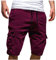 Dhyuen Jogginghose Herren Sommer Freizeit Kurze Hose Mit Taschen Kurze Hose Casual Outdoor Sommer Sport Hose Für Männer Elastischer Bund Jogginghose Freizeithose Laufshorts（4XL,1-Red）