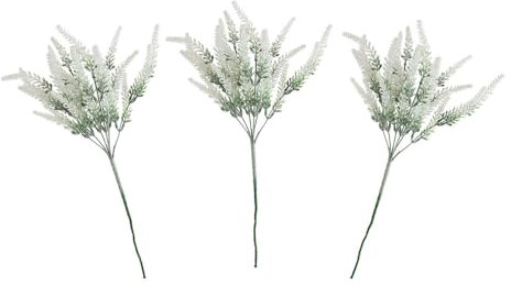 FloristryWarehouse Künstliche Heidekraut-Spray, 60 cm hoch, 3 Stück, Weiß