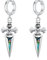 Pfeil Ohrringe 925 Sterling Silber Edgy Tropfen Ohrringe Hoop Earrings Schmuck Geschenke für Damen Männer Mädchen