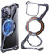 NIFBANG Z Shape for iPhone 13 Pro Max Phone Case,Frameless Metal with Magnetic Ring Stand,360°Rotating Kickstand Protective Cover,Slim Shockproof Bumper Cases for iPhone 13 Pro Max,Black