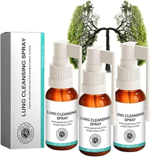 Lung Cleansing Spray, Lungenreinigungsspray, Lungenreinigung Spray, Leistungsstarke Lungenunterstützung und Reinigung (3pcs)