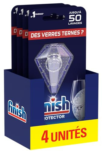 Finish Protector - Protection Des Verres Et De La Vaisselle - Produit Lave Vaisselle - Complement Pastille Lave Vaisselle - Lot de 4
