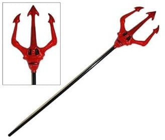 LP Divertissements Lot de 3 - Fourche Trident de Diable avec tête 1m20