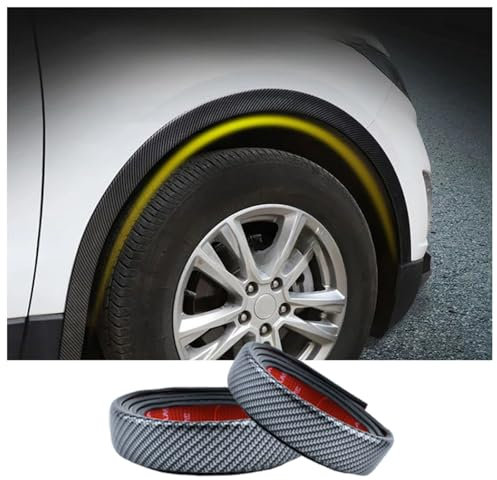 MNBHJGR 2 Pezzi Protezione Passaruota Auto, per Fiat Panda 2003-2024/Fiat Panda 4x4 2004-2024 Parafango della Ruota Dell'Auto, Parafango Svasato in Gomma,B Carbon Fiber