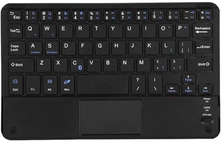 Knoruley Ultra-Slim Mini Touchpad Keyboard, Keyboard with Built-in Multi-Touch Trackpad for Smart TV HTPC PC Tablet Laptop
