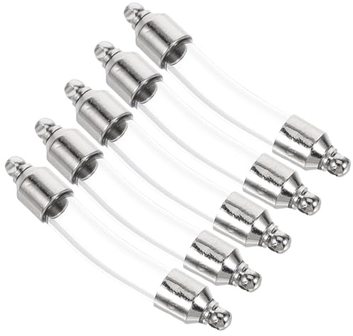 MINAOLULUS 5pcs Glass Bottle Pendant Wish Bottles for Necklace Glass Vials Storage Containers for Wedding Favors
