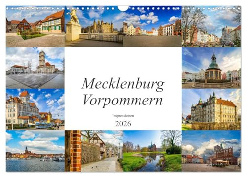 Mecklenburg Vorpommern Impressionen (Wandkalender 2026 DIN A3 quer), CALVENDO Monatskalender: Zwölf Bilder des Bundeslandes Mecklenburg Vorpommern (CALVENDO Orte)