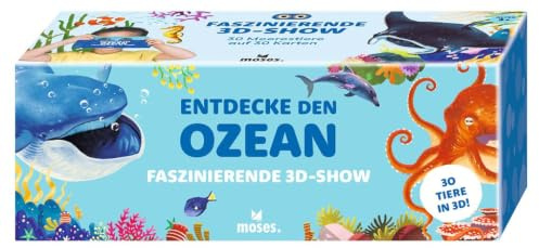 moses. Faszinierende 3D-Show: Entdecke den Ozean – 3D-Box mit Meerestier-Bildern und Wissenskarten, Ozean-Abenteuer für Kinder ab 3 Jahren