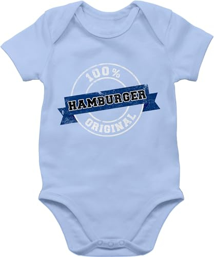 Shirtracer - Baby Body Kurzarm - Fahnen und Flaggen - Hamburger Original