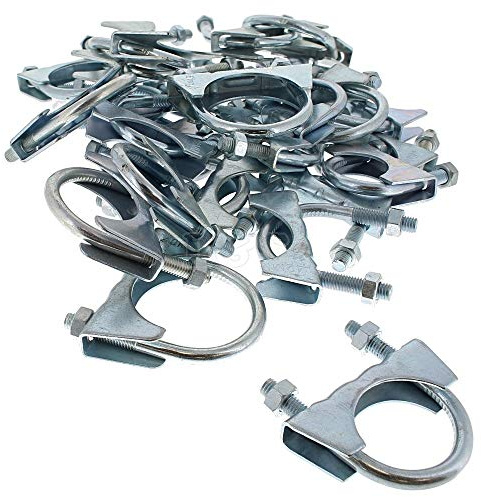 Exhaust Clamps, Various Sizes: 38-50mm, Assorted Pack of 25