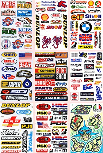 DD Set Konvolut 9 Bogen Bögen Sponsoren Sticker Aufkleber Folie 270 mm x 180 mm wetterfest