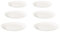 Buchensee Dessertteller, Kuchenteller Set für 6 Personen, weiß, Fine Bone China Porzellan, oval