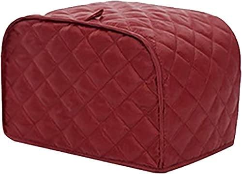Grille-pain couverture 4 tranches, grille-pain couvercle anti-poussière, lavable cuisson protecteur, couvre la plupart des 4 tranches longue fente grille-pain (Rouge)