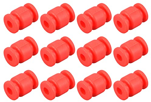 sourcing map Vibrationsschutz Stoßdämpfung Dämpfung Gummi Bälle M3.5x13mm für RC Quadcopter FPV Kardanisch Kamera Montage (Rot/12Pack)