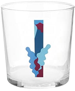 KASANOVA Bicchiere acqua con lettera I in vetro