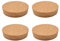 INCREWAY Lot de 4 bouchons coniques en liège pour bouteille de vin en bois, 91 x 85 x 20 mm