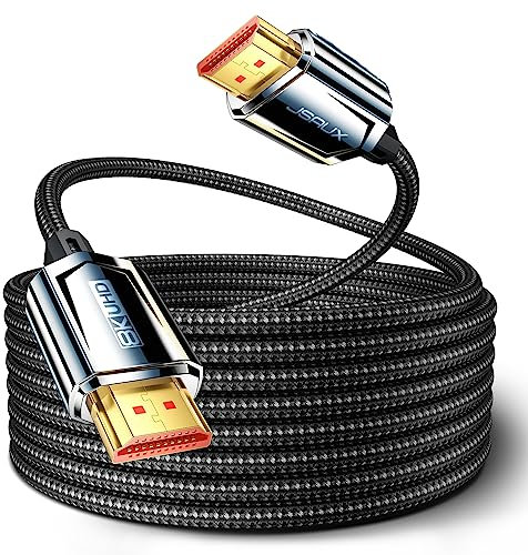 JSAUX 8K HDMI Cable 2.1 Cable 5M, 48Gbps Ultra High Speed Long HDMI Cable, (8K@60Hz 4K@120Hz 144Hz) HDMI Cord, eARC HDR10 HDCP 2.2 & 2.3 3D, Compatible with PS5/HDTV/Xbox/Roku TV/Monitor/Blu-ray