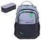 Elephant 2 Teile Set Rucksack Signature Hero Schulrucksack 12723 + Mäppchen Box (Color Block Grau Grün 13047)