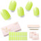 NAILOG Nagelfolie uv härtend 20 Stück, UV Nagelfolie Langanhaltend Nagelsticker Selbstklebend Gel-Nagelstreifen für Maniküre in Salonqualität, Lime Bomb