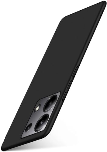 moex für Redmi Note 13 (4G) Hülle Ultra Dünn, Schutzhülle mit erhöhtem Kameraschutz, Slim Cover Hardcase Backcover, Dünnste Handyhülle Minimalistisch Alpha Case, Matt Schwarz