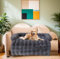 Dicker Kaninchen-Plüsch-Pet-Couch-Überzug für Sofa, Hundesofa-Bettenmatte, waschbare Plüsch-Couch-Abdeckung für Hund, Möbel-Schutz-Hundesofa-Matte für Hunde und Katzen, Flauschiges Hundecouch-Bett