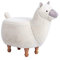 THC Living - Tierhocker - Stoff Holzbeine - Deko Hocker - Kinderhocker - Wilde Tiere Kinder Hocker - Wild Animals (Alpaka)