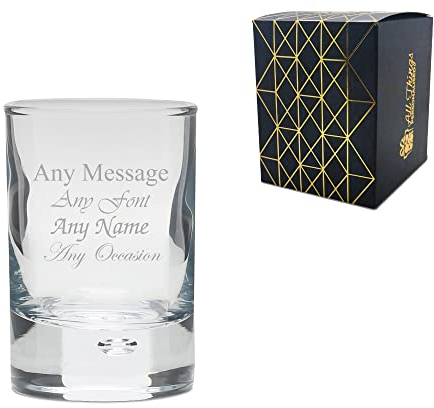 Vaso de chupito con base de burbujas, personalizable, 30 ml, ideal como regalo de cumpleaños o boda