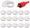 HO2NEL 16pcs Tapa Pasacables Mesa Escritorio 35mm Pasacables Mesa Oficina Blanco con Broca Embellecedor Cubierta de Agujero para Encastrar USB Alambre Organizador de Cable Computadora Pared Redondo