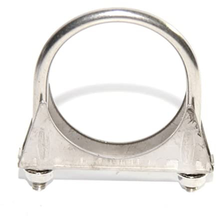 Heavy Duty 2.75 (2 3/4 Inch) Universal Stainless Steel U-Bolts Clamps with Saddle Flange for Exhaust Tail Pipe