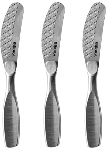 BOSKA Buttermesser Monaco+ / Streichmesserset Small/Schmiermesser 3er-Set/Edelstahl/Spülmaschinenfest/Für Aufstriche / 13 cm