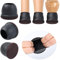 Ezprotekt Schutzkappen Für Stuhlbeine mit Filz, Gummi stuhlbeinkappen, Filzauflage, Möbelmatte Für Hartholzböden Rund Schwarz, Φ 36-50 mm 16pcs