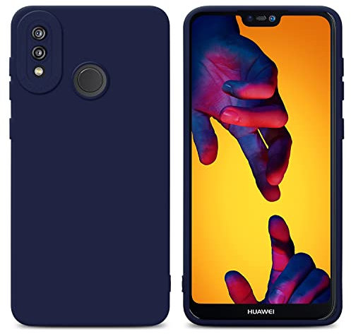 Cadorabo Hülle kompatibel mit Huawei P20 LITE 2018 NOVA 3E Schutzhülle TPU Silikon Case Liquid Design mit Kameraschutz Slim Kratzfest Gummi Case Hülle für Huawei P20 LITE 2018 NOVA 3E in Blau