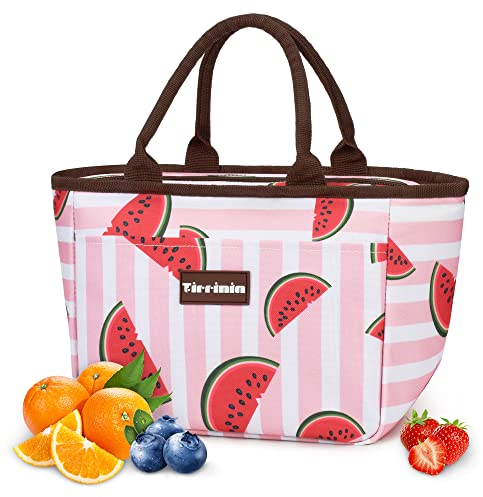 Kato Tirrinia Lunch Taschen für Kinder Damen,Isolierte Lunch Bag Einkaufstasche Männer, kühltasche mit Fronttasche, für Arbeit/Schule/Picknick