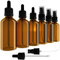 EBELYX 6er-Set aus je 3x Pipettenflasche 50ml & Sprühflasche 50ml, Made in Germany - Apothekerflasche mit Glaspipette & Zerstäuber, Tropfflasche aus Braunglas