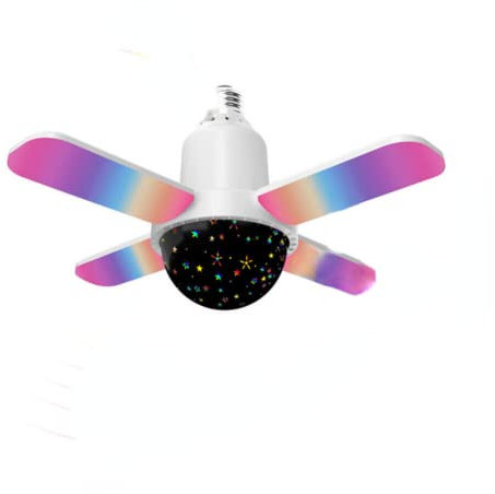 Smart LED Ceiling Light Fan Lamp Bluetooth APP + Remote Music Speaker RGB Dimmable (A)