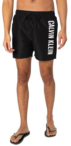 Calvin Klein Herren Badehose Medium Drawstring Lang, Schwarz (Pvh Black), M