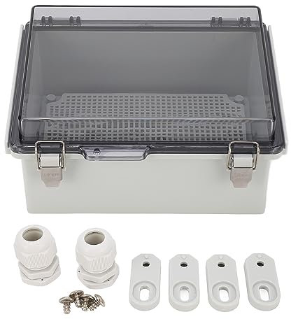 Boîtier de Projet Universel Extérieur pour Boîte de Jonction avec Couvercle Transparent Gris IP67 étanche