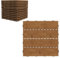 Outsunny Dalles terrasse - caillebotis - Lot de 12 pcs, Surface Max. 1,08 m²- emboîtables, Installation très Simple, dim. 30 x 30 cm