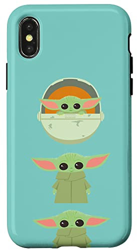 Hülle für iPhone X/XS Star Wars The Mandalorian Grogu Trio Cartoon Poses